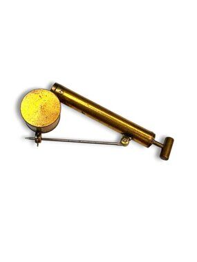 Vintage 1940s Brass Perfume Atomizer Brooch Mechanical Novelty